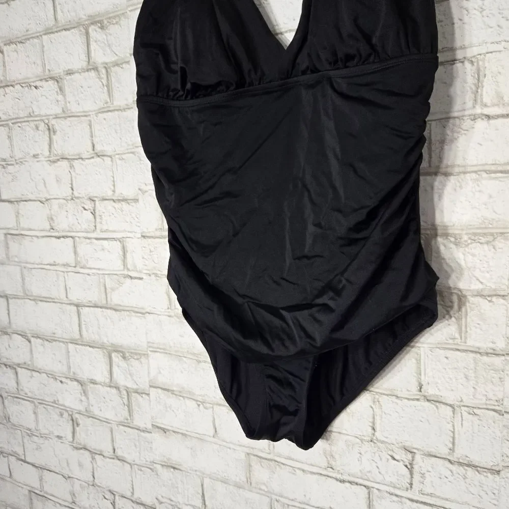 Time and Tru black one piece swimsuit